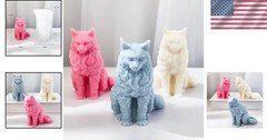 Creative 3D Cat Animal Cylinder Mold – Versatile Silicone for Candle Making