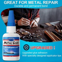 Super Glue for Metal Repair, 30g Adhesive Glue for Stainless Steel Repair, Super
