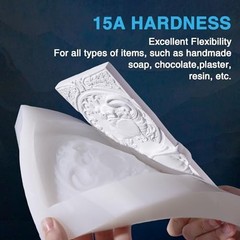 Silicone Mold Making Kit 15A, Fast Curing Liquid Rubber, Clear Translucent Molds