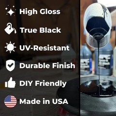 SPRESIN Black Epoxy Resin 32 oz High-Gloss Pure Black for Tabletops Art