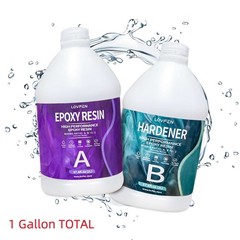 Crystal Clear 1:1 Tumbler Epoxy Resin 1 Gallon Kit – DIY Craft Painting Coating