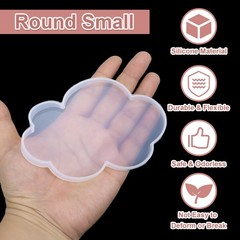 2 Pcs Cloud Medium Coaster Silicone Resin Mould, Tray Moulds for Resin Casting