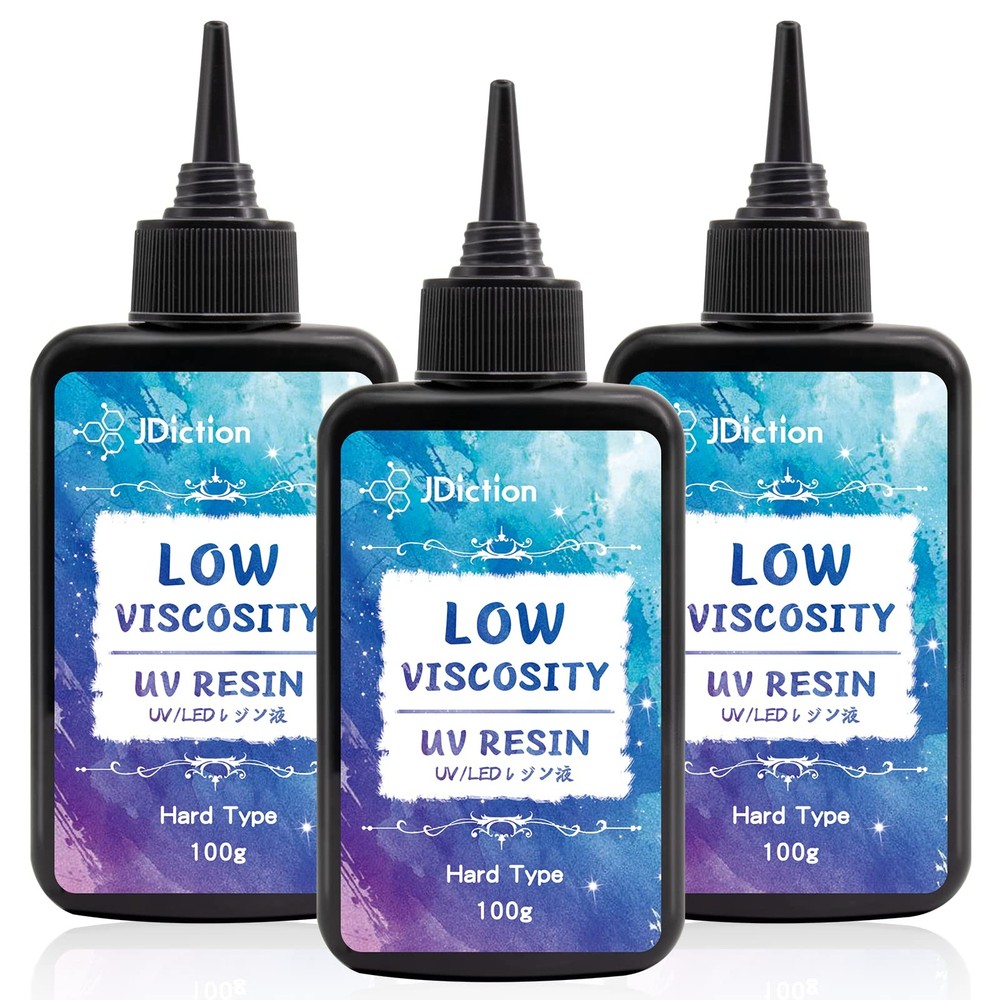 JDiction UV Resin, Upgrade 300g Low Viscosity Hard Thin UV Resin with Super C…