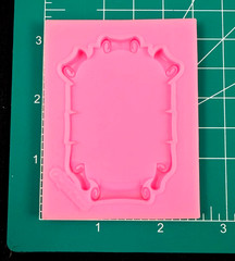 Fancy Scroll Mold – Epoxy Resin Silicone Molds – Approx 2″ x 2.5″ – Pink