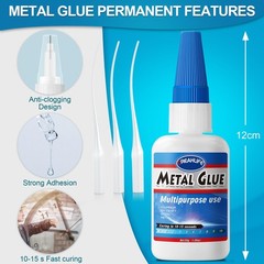 Super Glue for Metal Repair, 30g Adhesive Glue for Stainless Steel Repair, Super