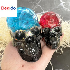 3D Skull Silicone Resin Mold Set Large Medium Small Clear Casting Molds