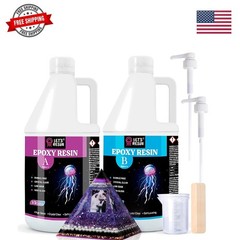Epoxy Resin Kit,1 Gallon Bubble Free & Crystal Clear Epoxy Resin for Casting,…
