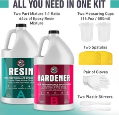 Self-Leveling Epoxy Resin – 1 Gal Kit, UV Resistant