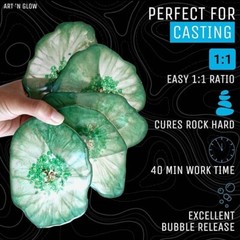 Epoxy Resin Crystal Clear Coating General Purpose Bar Tabletop – 1 Gallon Kit