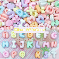 New20Pcs Mini Letters Mixed Resin Accessories ABCD English Letter Decals DIY Cre