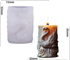 Swan Animal Cylinder Molds Silicone Wave Spiral Candle Mold – Silicone Resin Cas