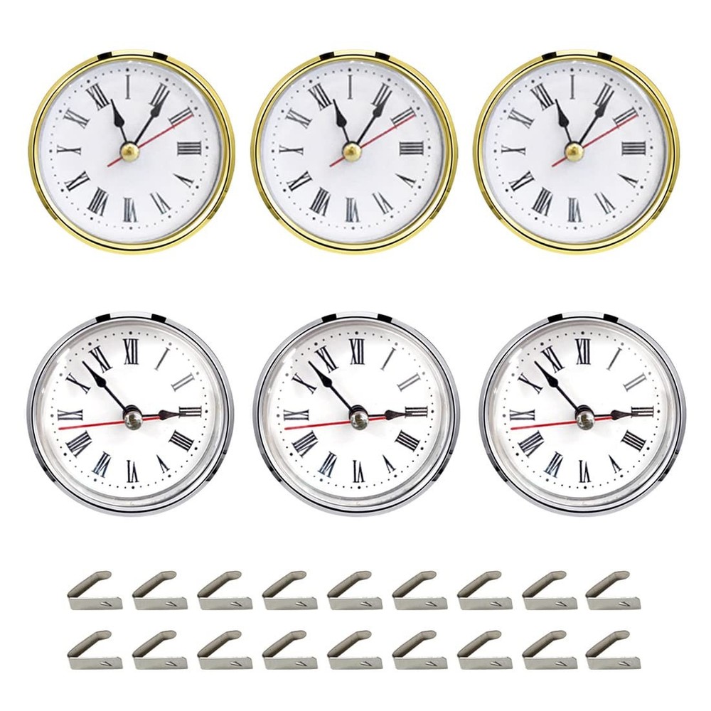 SHOSKY 6pcs Clock Parts for Resin Mold,Clock Pieces Multicolor