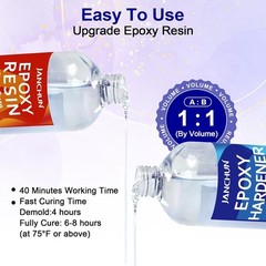 Crystal Clear Epoxy Resin Kit 16oz Bubble-Free UV Resistant Self Leveling