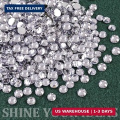 Resin Rhinestones for Crafting with B7000 Jewelry Glue, 1 Box Clear Flatback Cry