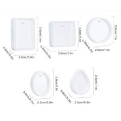 20pcs Epoxy Resin Casting Molds Silicone Mould for DIY Jewelry Pendant Making