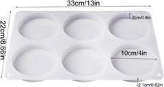 Resin Large Coaster Molds 6-Cavity Deep Round Silicone Molds for Resin