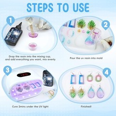 UV Resin 300g, Crystal Clear UV Resin Glue – No-Yellowing, Hard Type, Low Viscos