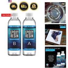 Epoxy Resin for Crystal Clear Casting & Coating – 16 oz Kit – Bubble Free, No…