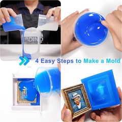 Liquid Silicon Mold Making Kit 30A Sapphire Blue