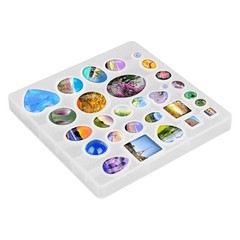 Resin Jewelry Molds Pendant Trays Making Kit with 30Pcs 5 styles Metal Pendan…