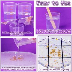 Self Leveling 1 Gallon Epoxy Resin Kit – Ideal for DIY Art & Jewelry Projects