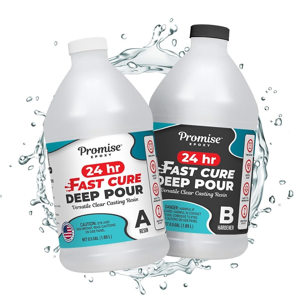 Promise Epoxy – 1 Gallon Fast Cure Deep Pour Resin Kit