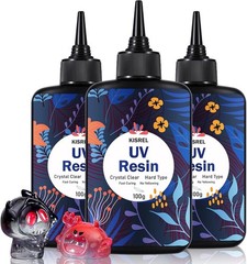 UV Resin 300G-Upgraded UV Resin Kit, Hard Type Crystal Clear Ultraviolet Curing