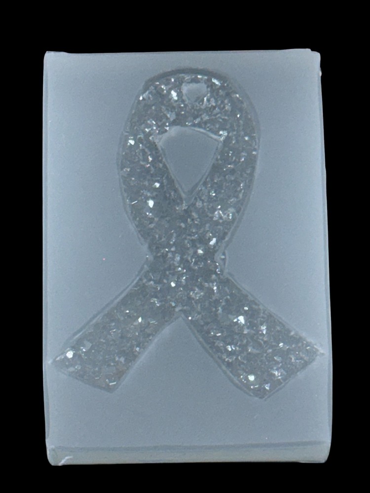Handmade Crystal Awareness Ribbon Mold For Resin
