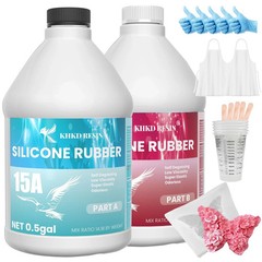 Silicone Mold Making Kit, 15A Liquid Silicone 1 Gallon, Translucent Clear Mol…