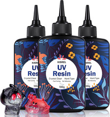 UV Resin 300G – Upgraded UV Resin Kit, Hard Type Crystal Clear Ultraviolet Curin