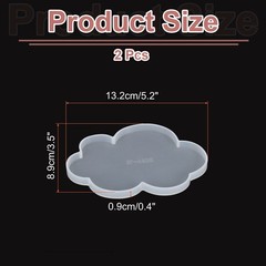 2 Pcs Cloud Medium Coaster Silicone Resin Mould, Tray Moulds for Resin Casting
