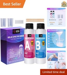 8oz Silicone Mold Making Kit – Fast Cure, Easy Mix, Flexible & Translucent