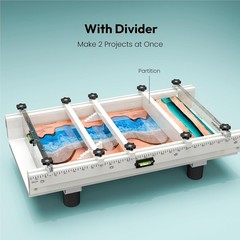 Epoxy Mold, Resiners River Table Epoxy Resin Mold with Adjustable Divider, 24×12