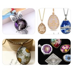 35PCS Silicone Resin Mold DIY Jewelry Pendant Tray Mould Making Epoxy Craft Tool