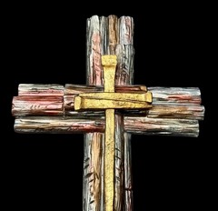 Handmade Wood Log With Nails Cross Mold For Resin