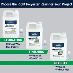 Polyester Laminating Resin Gallon – Water Resistant, Vertical Surface Hold, MEKP