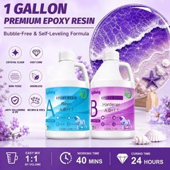 Self Leveling 1 Gallon Epoxy Resin Kit – Ideal for DIY Art & Jewelry Projects