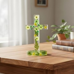5″ Cross Silicone Mold with Base for Epoxy Resin DIY Concrete Clay Crafts
