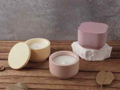 2-Part Cylinder Cube Candle Jar Molds with Lids, Concrete Molds