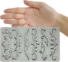 Redesign Home Decor Moulds，Style B，Baroque Curlicues Scroll Lace，Sculpted Decora