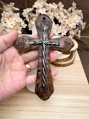 Double Cross handmade silicone mold for crafts