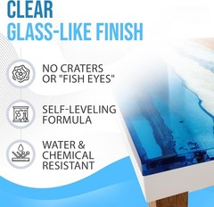 Crystal Clear Epoxy Kit – Super Gloss, Water-Resistant Coating for Art, Furni…