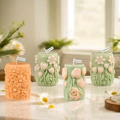 Tulip Flower Cylinder Flower Resin Mold – Resin Casting Silicone Molds for Home
