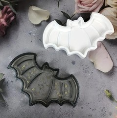 Halloween Bat Dish Tray Silicone Mold Resin Concrete Plaster DIY Gothic Crafts