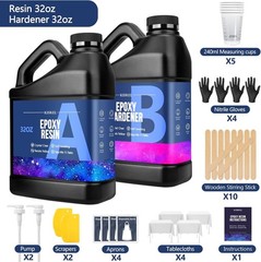 Resin Casting Kit 64OZ Clear Epoxy with Mixing Accessories for Creative Projects