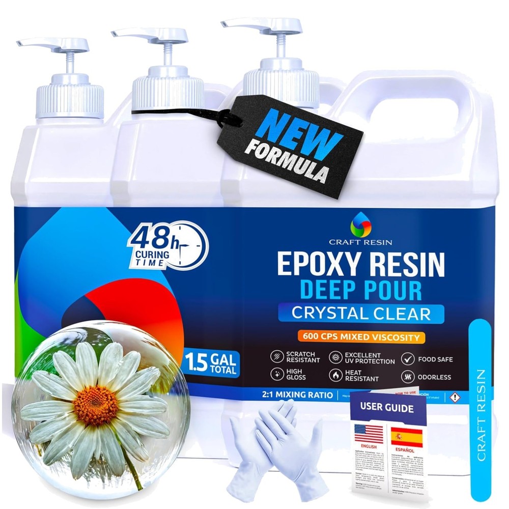 Professional Grade Epoxy Resin for River Tables – 1.5 Gallon