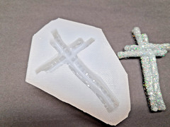Handmade Double cross diamond pendant N -mold-MOLD ONLY-