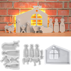 Simple Easter Prayer Statue Silicone Mold for Resin Candle Gypsum DIY Decor