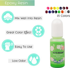 LETS RESIN Epoxy Resin Dye15 Color Translucent Multicolor