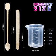 24 Pcs 100ml Resin Measuring Cups With 35pcs Mixing Sticks Graduated Epoxy Resin